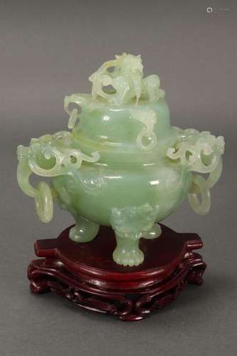 Chinese Pierced Jade Censer,