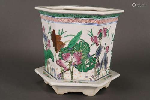 Chinese Porcelain Jardiniere and Stand,