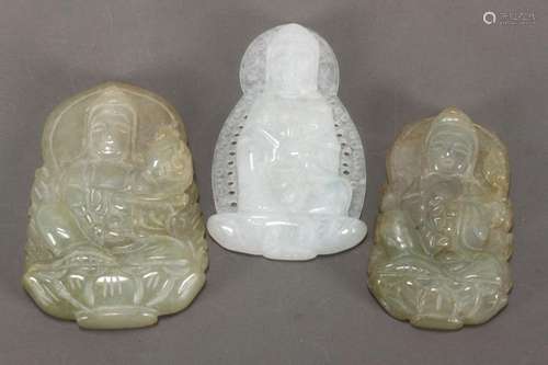 Three Chinese Jade Pendants,