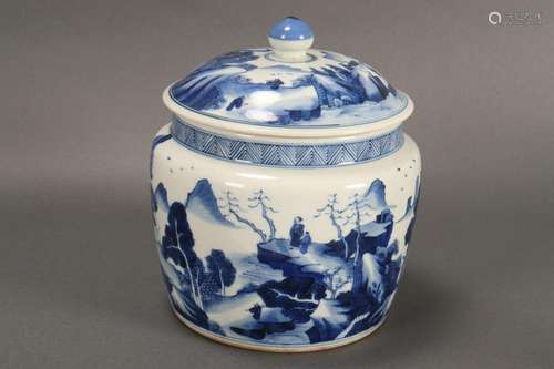 Chinese Blue and White Porcelain Jar,