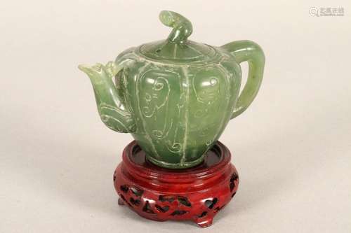 Chinese Green Stone Teapot,