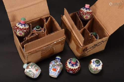 Three Boxes of Contemporary Chinese Snuff Bottles,