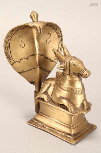 Indian Brass Figure of a Cow,