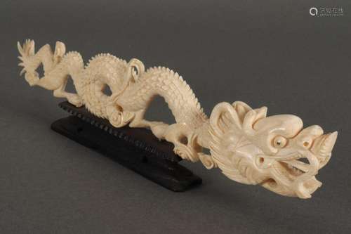 Chinese Carved Ivory Dragon,