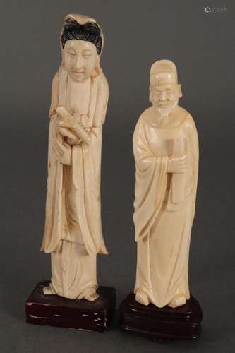 Two Chinese Ivory Figures,