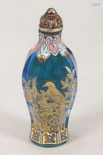 Chinese Glass and Enamel Painted Snuff Bottle and