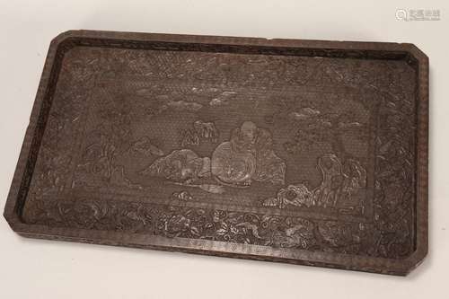 Large Chinese Lacquer Tray,