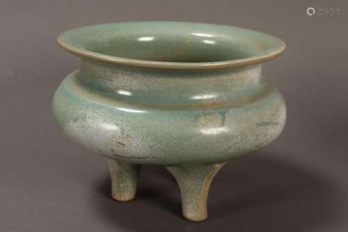 Chinese Celadon Tri-Footed Censer,