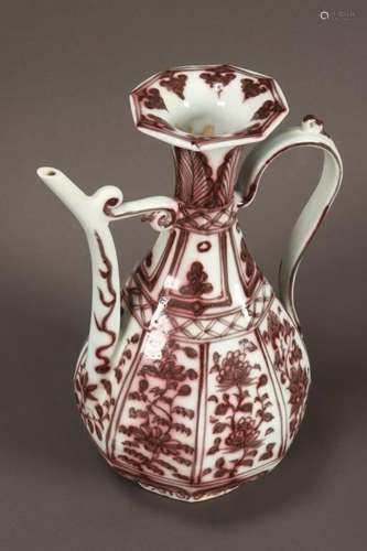 Chinese Iron Red Ewer,