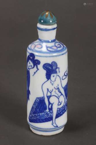 Chinese Blue and White Snuff Bottle,