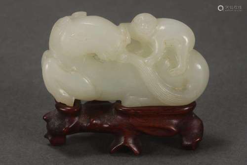 Chinese Jade Carved Figure Group,