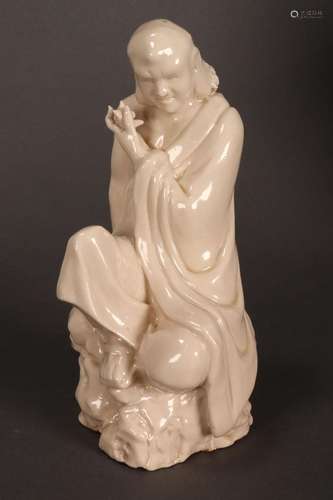 Chinese Blanc De Chine Porcelain Figure of Deity,