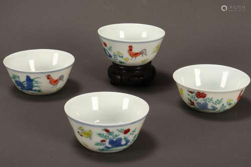 Three Chinese Porcelain Bowls,