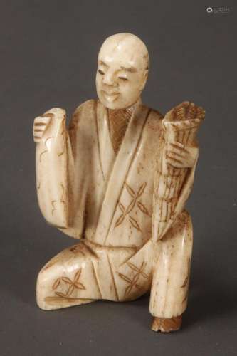 Chinese Carved Bone Figure,