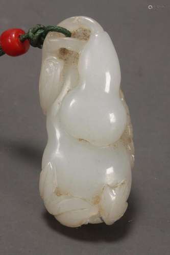 Chinese White Carved Jade Plaque,