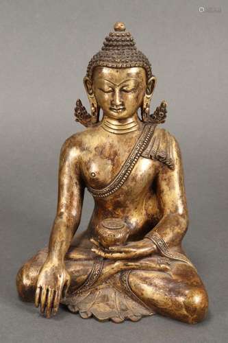 Chinese Gilt Bronze Buddha,