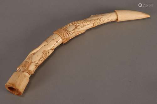 Carved Ivory Tusk,