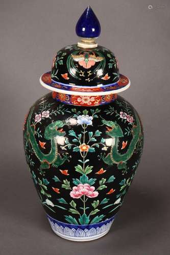 Large Japanese Porcelain Vase,