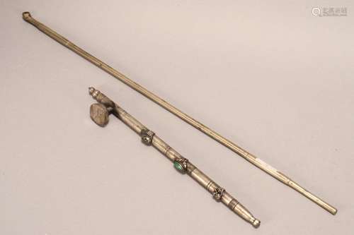 Two Chinese Opium Pipes,