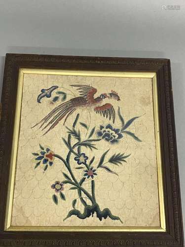 Framed Chinese Textile,