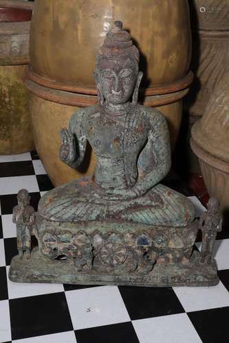 Large Buddha Figure Group,