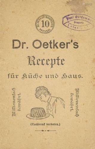 August Oetker Umfangreiche Sammlung von ca. 60 Rezeptbücher,...