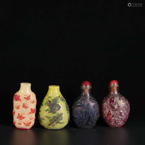 A Set Of Glass Snuff Bottles, China