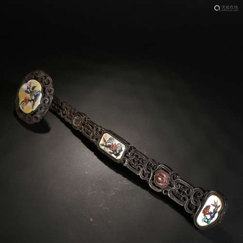 Zitan Rosewood Ruyi Inlaid With Mother Of Pearl Inlay , Chin...