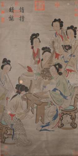 Ink Painting Of Maid - Wang Zhenpeng, China
