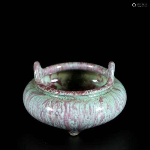 Lujun Glazed Porcelain 小incense Burner, China