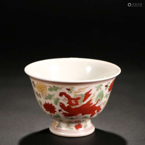 Famille Rose Porcelain Cup, China