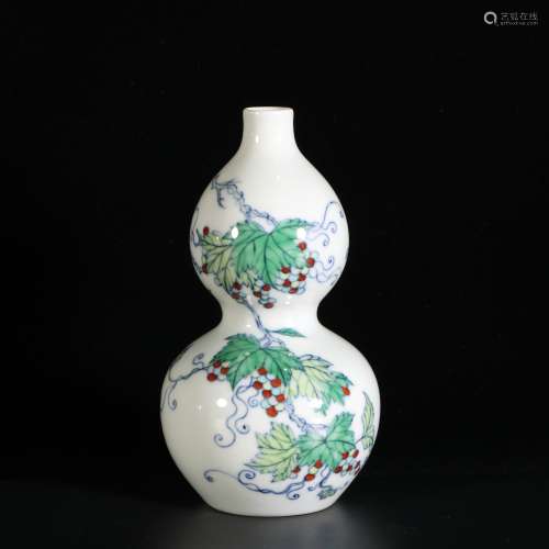 Doucai Porcelain Gourd Bottle, China