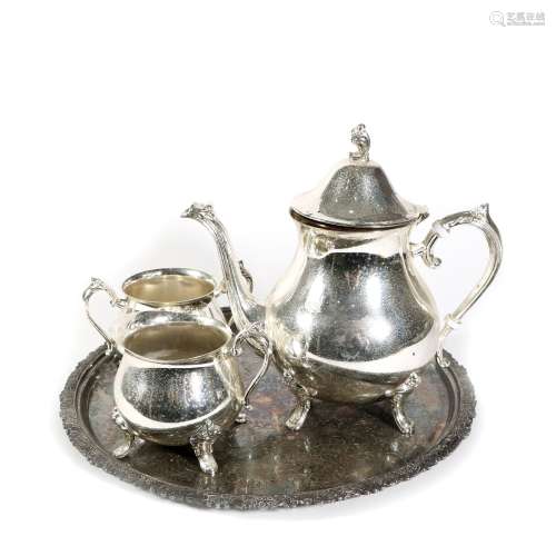 Silver Painted Tea Sets Of Four