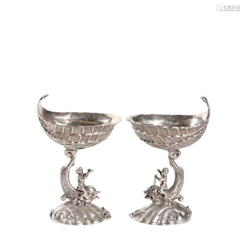 A Pair Of Silver Tablewares