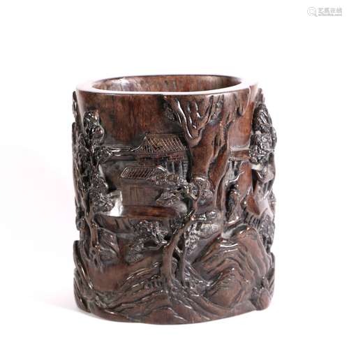 Agarwood Brush Pot, China