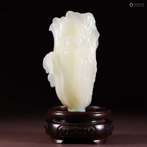 Hetian Jade Treasures And Cabbage Ornament, China