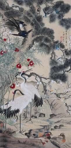 Ink Painting Of Crane - Tian Shiguang, China