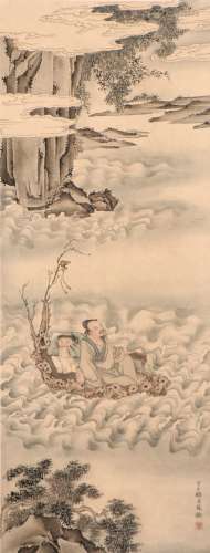 Ink Painting Of Landscape And Figure - Gu Jianlong, China