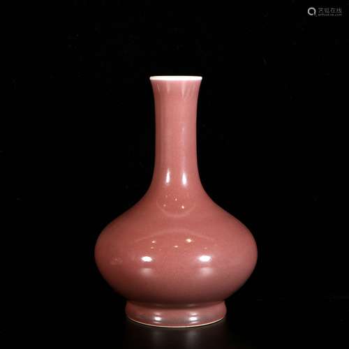 Red Glazed Porcelain Bottle, China