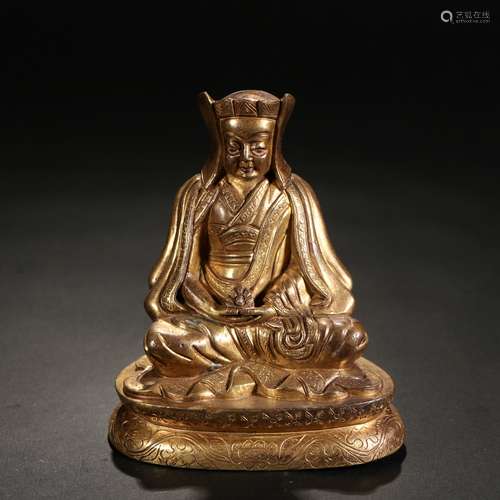 Bronze Gold Gilded Buddha Statue, China