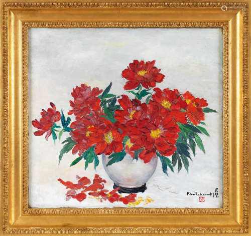 方君璧（1898～1986） 1963年作 长安花 布面油画