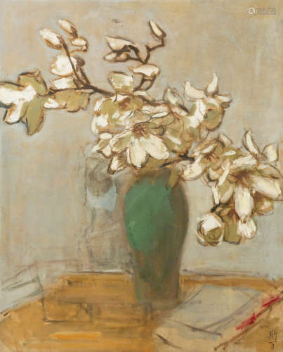 吕斯百（1905～1973） 1960年代作 玉兰 布面油画