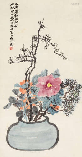 赵之谦（1829～1884） 1865年作 一品百龄 立轴 纸本