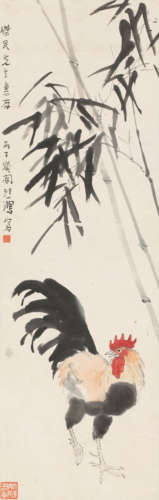 徐悲鸿（1895～1953） 1936年作 平安大吉 立轴 纸本