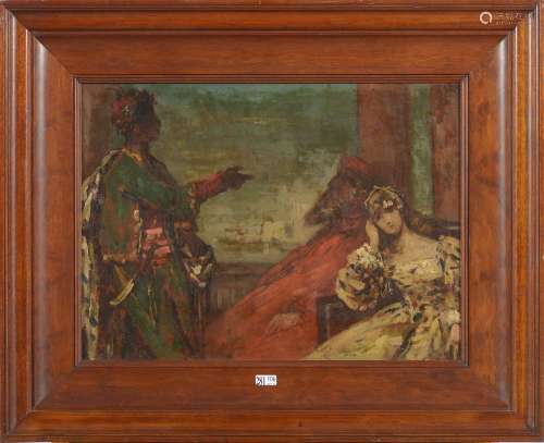 SMITS Eugène (1826 - 1912) - Huile sur toile "Othello&q...