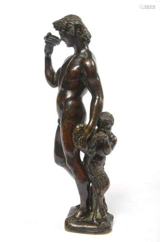 MICHEL-ANGE (1475 - 1564) - "Bacchus" en bronze à ...