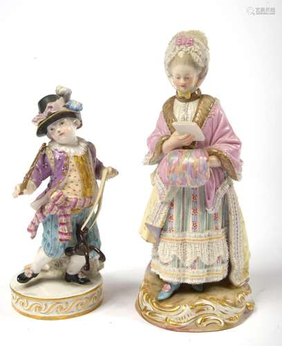 Lot de deux "Femme au manchon" et "Enfant et ...