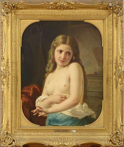 PALLAVERA Giovanni (1818 - 1886) - Huile sur toile marouflée...