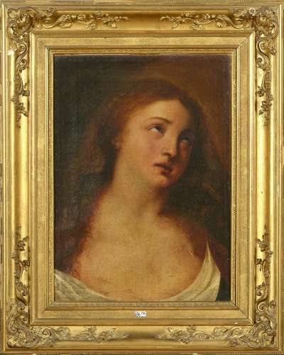 GREUZE Jean-Baptiste (1725 - 1805) - Huile sur toile maroufl...