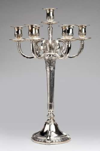 A German silver candelabrum